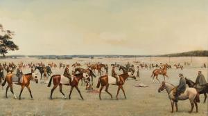 "A Bedford Cottage Trial" is among the pieces featured in Sunday's Sporting Art Auction at Keeneland.